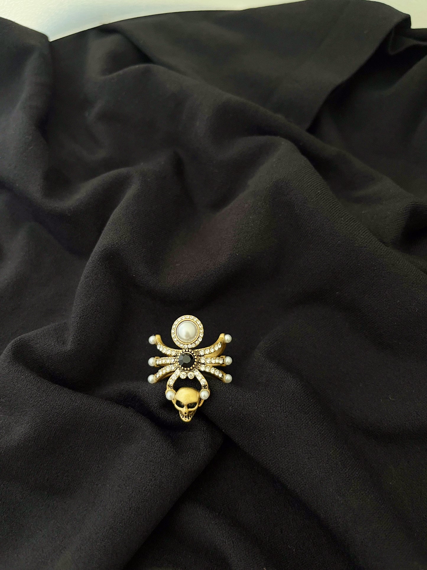 Spider Skull Ring