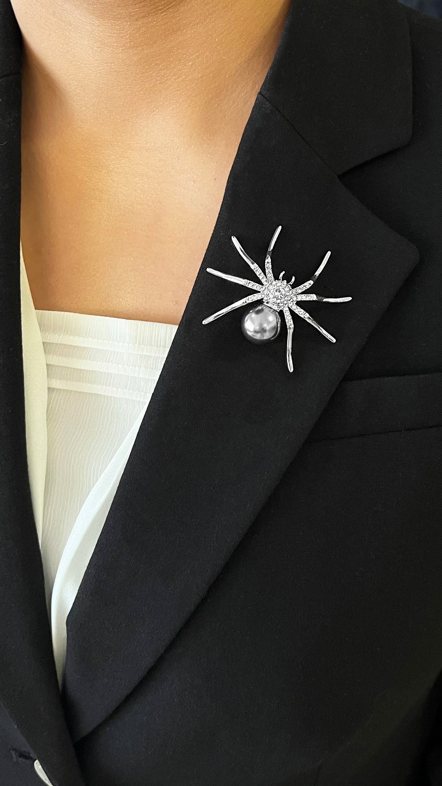 Spider Pearl Brooch