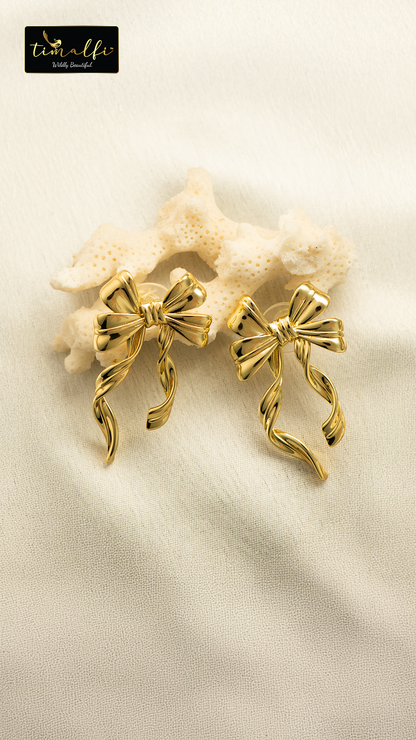 Gold Bow Earrings