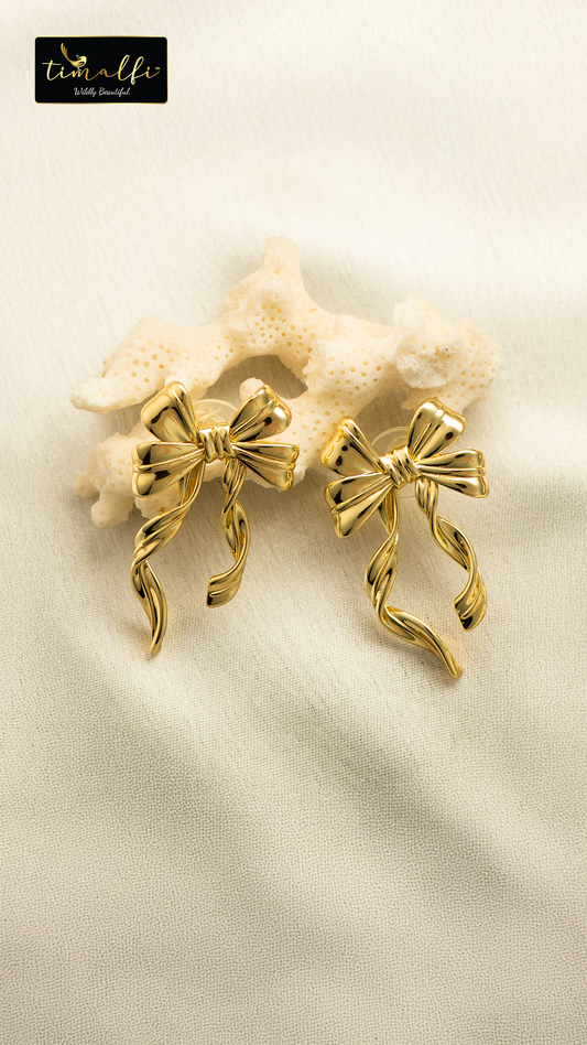 Gold Bow Earrings