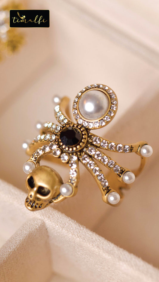 Spider Skull Ring