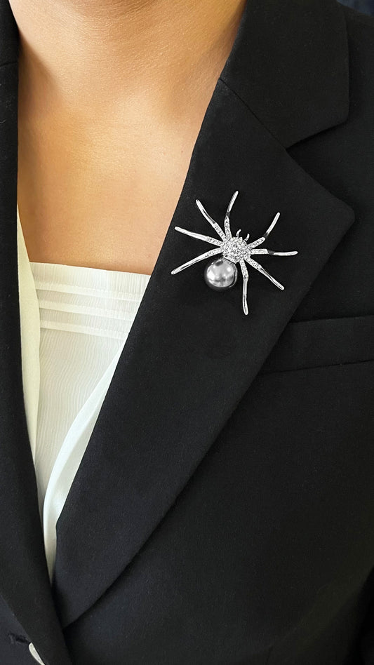 Spider Pearl Brooch