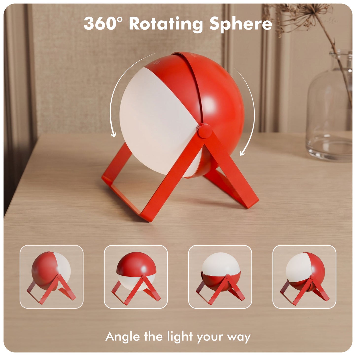 Gaze 360° Rechargeable Table Lamp